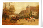 Arriving for the Hunt, 19th century by G. Koch