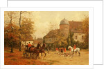 Arriving for the Hunt, 19th century by G. Koch