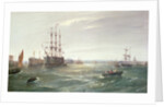 Portsmouth Harbour: HMS 'Victory' among the Hulks, 1892 by Robert Ernest Roe