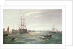 Portsmouth Harbour: HMS 'Victory' among the Hulks, 1892 by Robert Ernest Roe