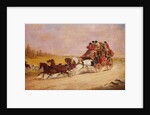 The Royal Mail Coach between the Fox and the Hunt, 1881 by J.C. Maggs