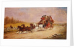 The Royal Mail Coach between the Fox and the Hunt, 1881 by J.C. Maggs