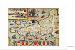 Map of Cornwall from the 'Theatre of the Empire of Great Britain', pub. in London by George Humble, 1627 edition by John Speed