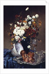 Still Life with Flowers and Pomegranates by Eugene Henri Cauchois