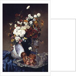 Still Life with Flowers and Pomegranates by Eugene Henri Cauchois