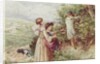 Children picking blackberries, 19th century by Myles Birket Foster