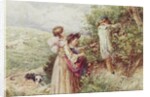 Children picking blackberries, 19th century by Myles Birket Foster