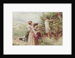 Children picking blackberries, 19th century by Myles Birket Foster