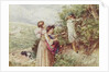 Children picking blackberries, 19th century by Myles Birket Foster