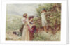 Children picking blackberries, 19th century by Myles Birket Foster