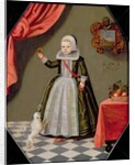 Portrait of a Young Girl with a Bird on her Finger and a Dog at her Feet, 1632 by Dutch School