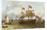 The Three-Master 'Britannia' in Rotterdam, 1698 by Ludolf I Backhuysen