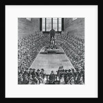 King James I in the Houses of Parliament, 1624 by English School