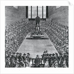King James I in the Houses of Parliament, 1624 by English School