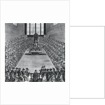 King James I in the Houses of Parliament, 1624 by English School