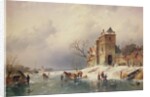 Frozen Winter Scene, 19th century by Charles-Henri-Joseph Leickert