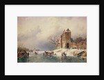 Frozen Winter Scene, 19th century by Charles-Henri-Joseph Leickert