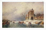 Frozen Winter Scene, 19th century by Charles-Henri-Joseph Leickert