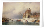 Frozen Winter Scene, 19th century by Charles-Henri-Joseph Leickert