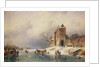 Frozen Winter Scene, 19th century by Charles-Henri-Joseph Leickert