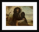 Courbet with his Black Dog, 1842 by Gustave Courbet