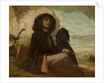 Courbet with his Black Dog, 1842 by Gustave Courbet