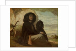 Courbet with his Black Dog, 1842 by Gustave Courbet