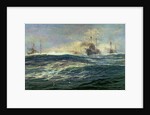 1st Battle Squadron of Dreadnoughts Steaming down the Channel in 1911 by William Lionel Wyllie