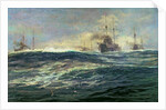 1st Battle Squadron of Dreadnoughts Steaming down the Channel in 1911 by William Lionel Wyllie