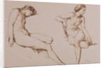 Sepia Drawing of Nude Woman, c.1860 by William Mulready