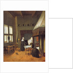 Bedroom Interior with Mother and New-Born Child by Jacobus Vrel