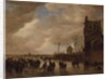 A Winter Skating Scene by Jan Josephsz van Goyen