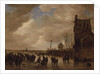 A Winter Skating Scene by Jan Josephsz van Goyen
