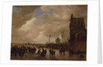 A Winter Skating Scene by Jan Josephsz van Goyen