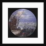 A Winter Skating Scene by Adriaen Pietersz. van de Venne