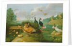 Decorative fowl and ducklings by Jan van the Elder Kessel