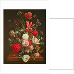 A Still Life of flowers in a glass vase, 17th century by Jacob Rootius