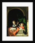 Two Children with a Mousetrap, 1692 by Adriaan van der Werff