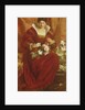 A Lady arranging flowers by Hubert von Herkomer