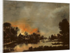 Village on Fire by Aert van der Neer