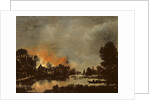 Village on Fire by Aert van der Neer
