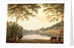 A View of the Lake and ruins of the Abbey at Painshill, Surrey by G. and Gilpin S. Barrett