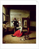 Woman drinking with soldiers, 1658 by Pieter de Hooch