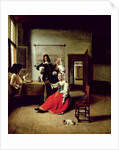 Woman drinking with soldiers, 1658 by Pieter de Hooch