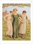 Three Young Girls, 19th century by Kate Greenaway