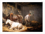Horses in a Stable, 1791 by George Morland