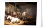 Horses in a Stable, 1791 by George Morland