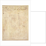Architectural Study with Notes by Michelangelo Buonarroti