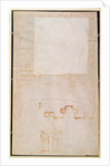 Architectural Study with Notes by Michelangelo Buonarroti