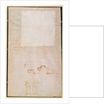 Architectural Study with Notes by Michelangelo Buonarroti